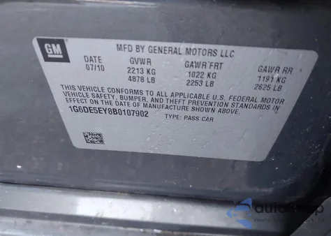 2011 Cadillac Cts Luxury from USA, damaged, VIN 1G6DE5EY8B0107902